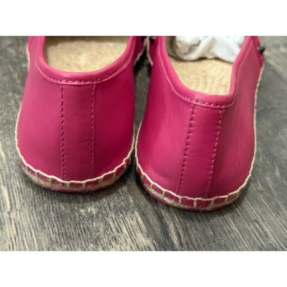 Coach Shoes Rain Floral Rivets Nappa Slip on 8 B Dahlia Pink Q8423 Espadrilles - Picture 8 of 11